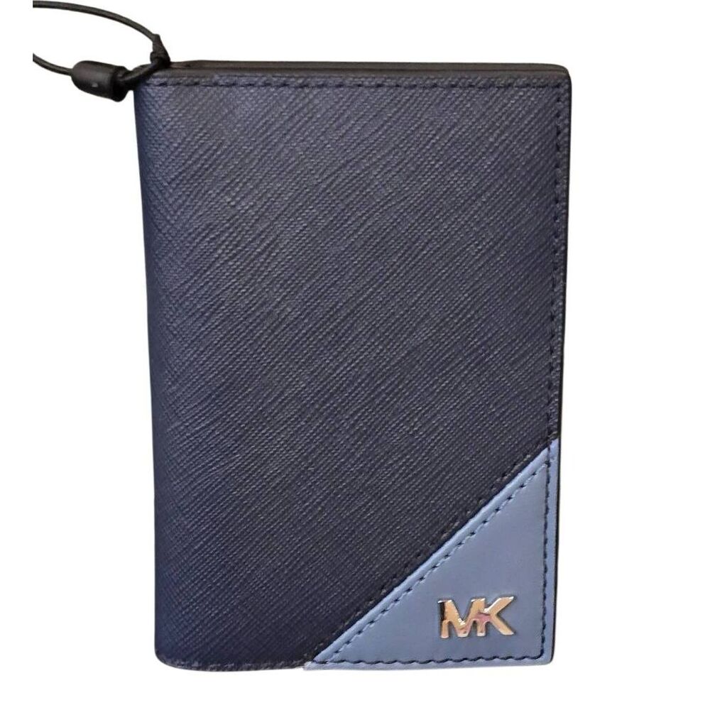 Michael Kors Rivington Logo Bi-Fold Card Case- DK Chambray - Picture 2 of 11
